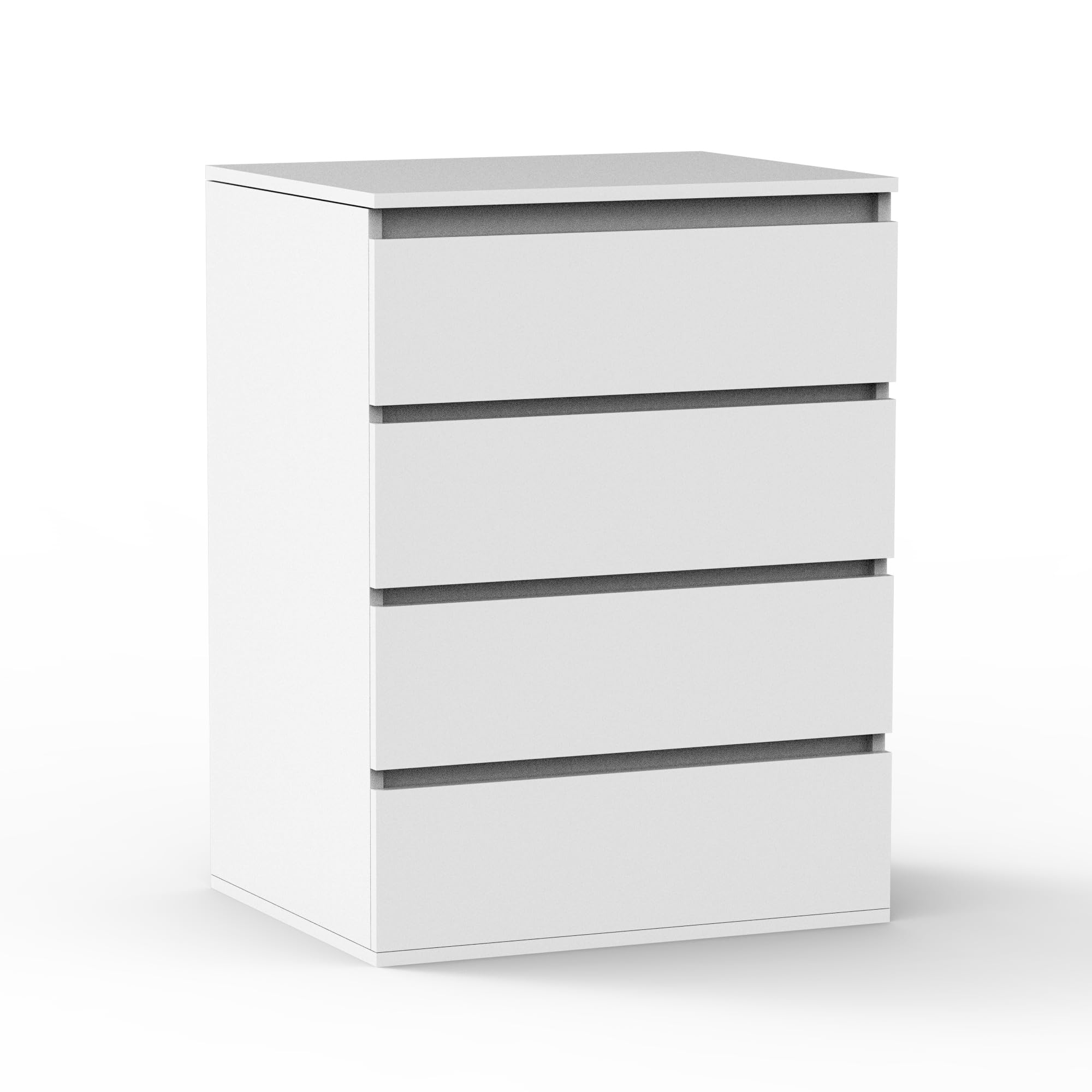 4 Drawer Dresser, Modern White Drawer Dresser, Storage Chest of Drawer, Clothes Drawer Dressers for Bedrooms, White